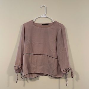 COPY - ZARA Long Sleeve Pink Blouse